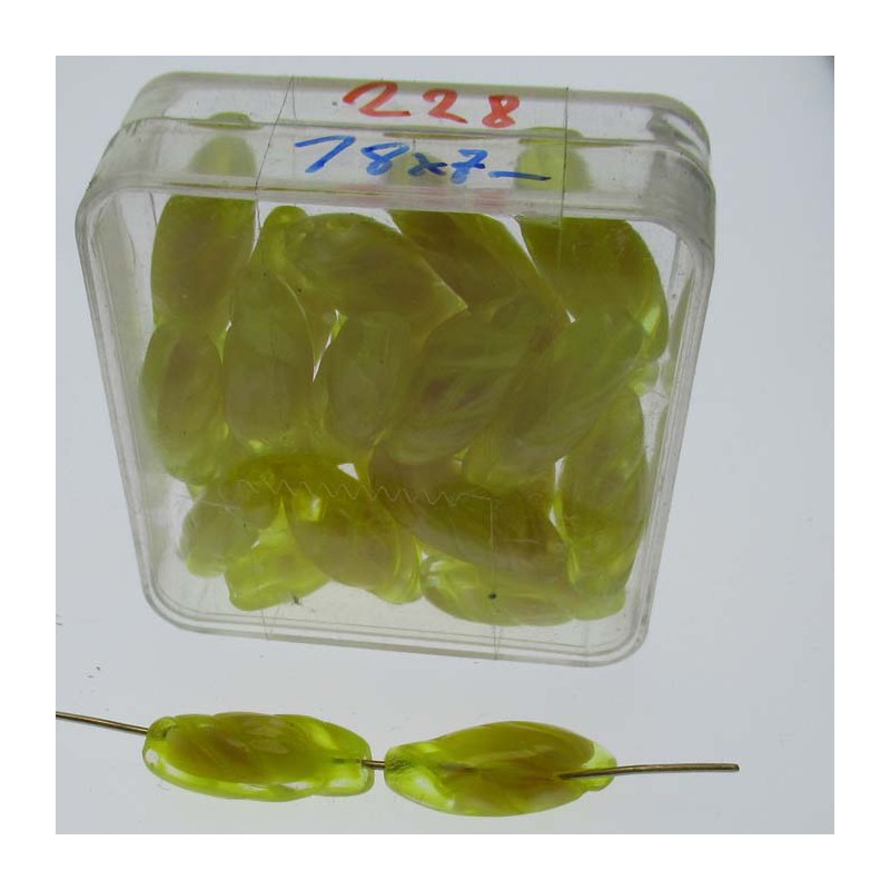 Glasperlen 18x7mm in Box