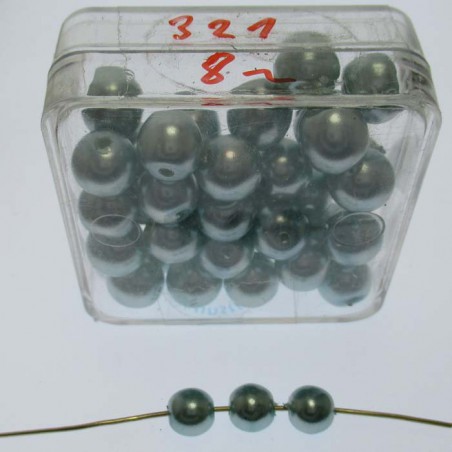 Glasperlen 8x8mm in Box