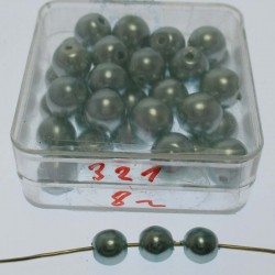 Glasperlen 8x8mm in Box