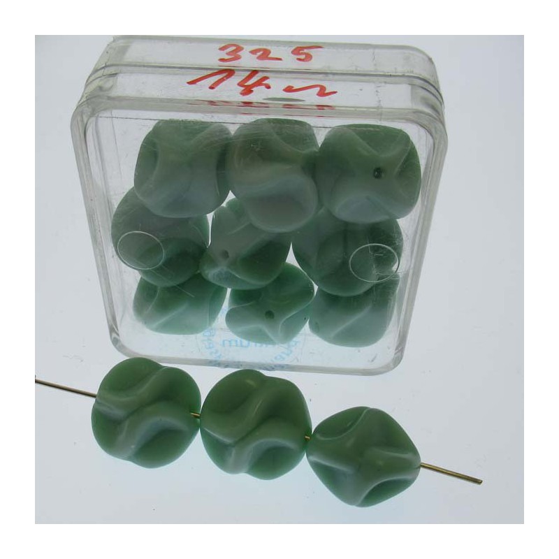 Glasperlen 14x14mm 9 in Box