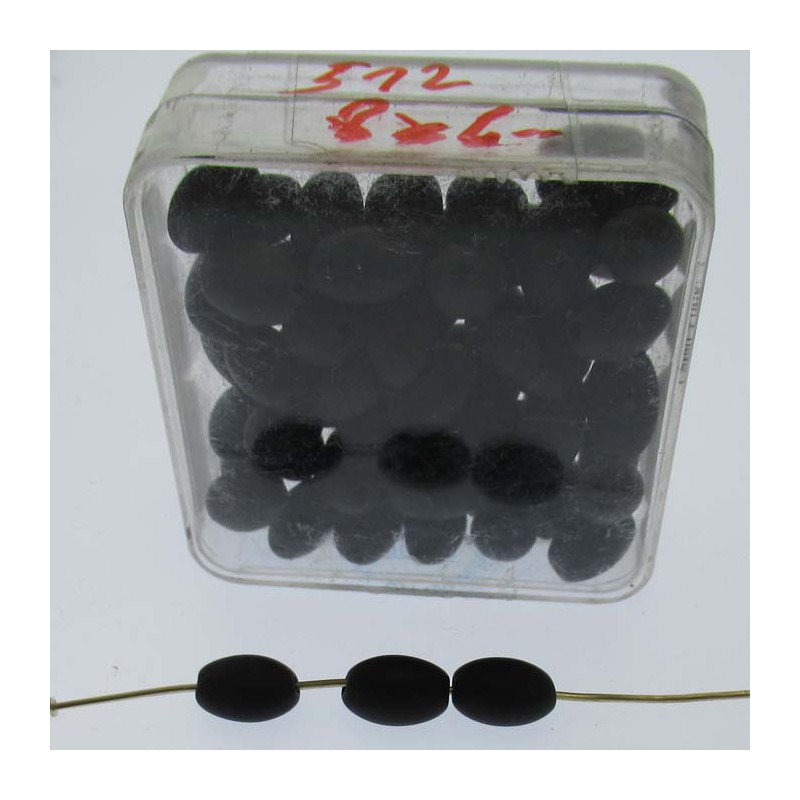 Glasperlen 8x6mm Glasperlen matt in Box