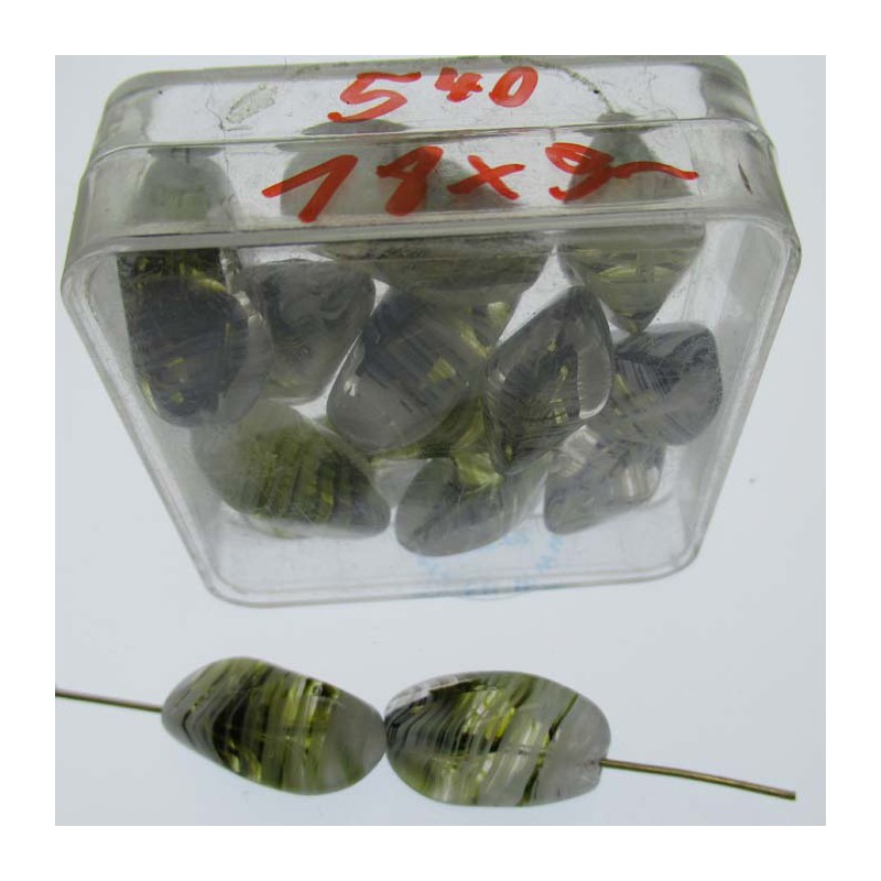 Glasperlen 18x9mm in Box