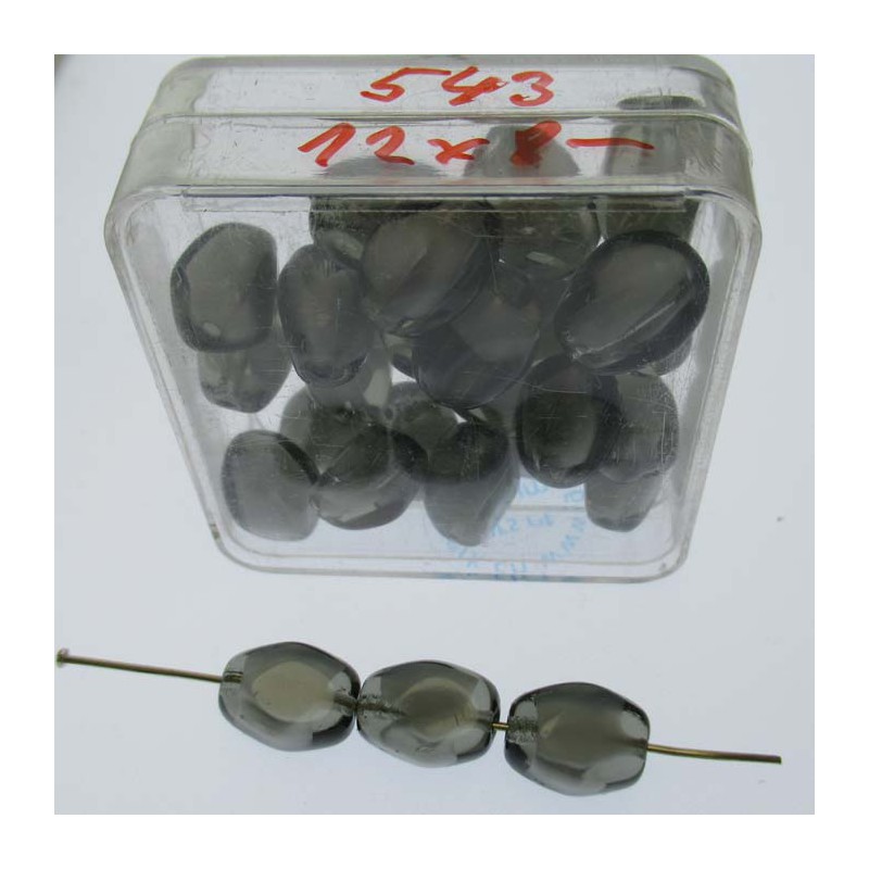 Glasperlen 12x8mm in Box