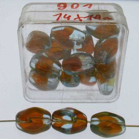 Glasperlen 14x10mm in Box