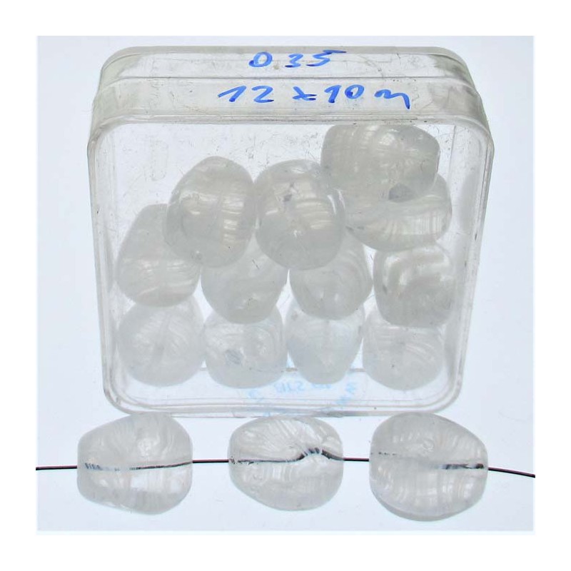 Glasperle 12x10mm 12 in Box