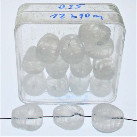 Glasperle 12x10mm 12 in Box