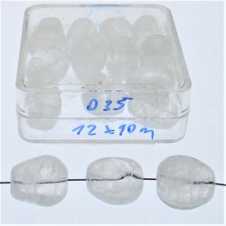Glasperle 12x10mm 12 in Box