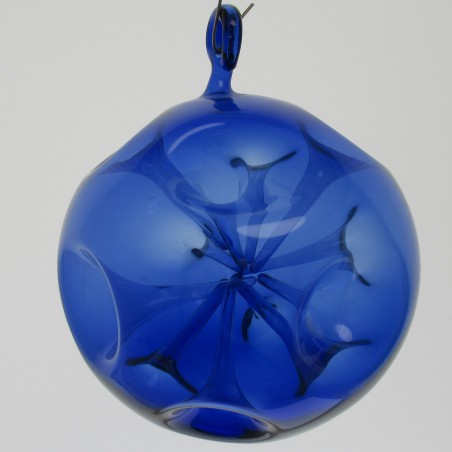Glas Einstichkugel 50-100mm Blaues Glas zum hängen