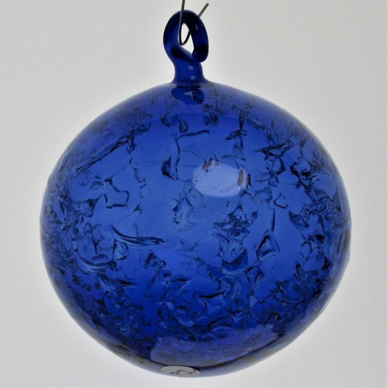 Glas Schneekugel 50-100mm Blaues Glas zum hängen