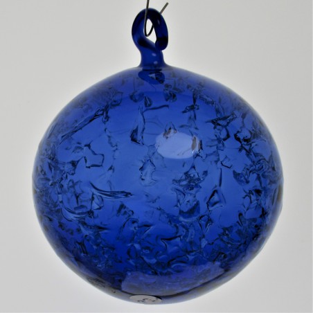Glas Schneekugel 50-100mm Blaues Glas zum hängen