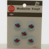 Glasknöpfe 13 mm für Kinder mit Huhn handgemalt