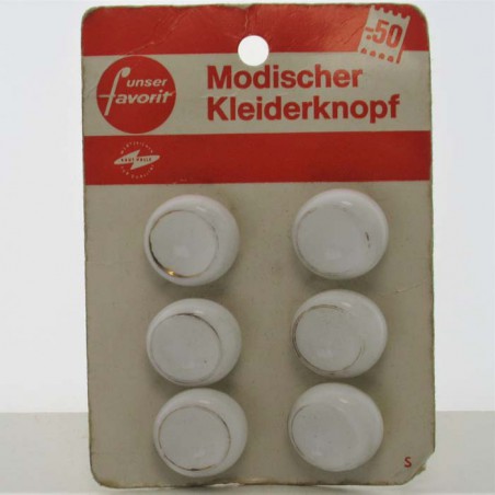 Glasknöpfe 18 mm aufgenäht auf Karton Dekorknöpfe