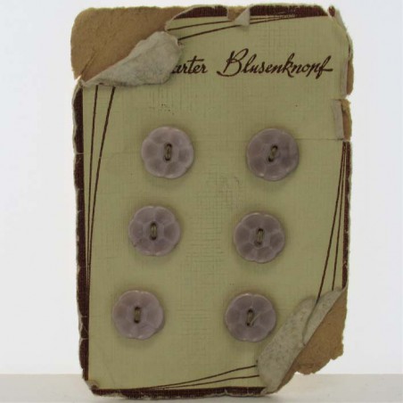 Glasknöpfe 13 mm aufgenäht auf Karton Dekorknöpfe