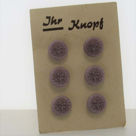 Glasknöpfe 13 mm aufgenäht auf Karton Dekorknöpfe