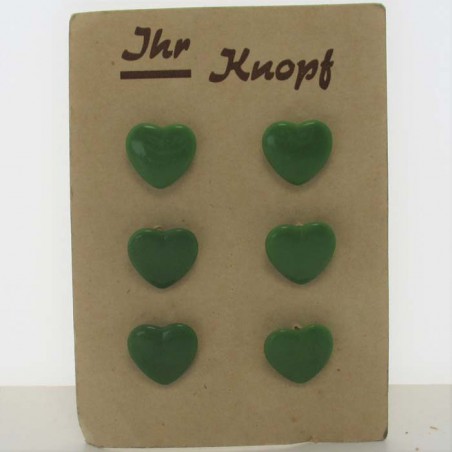 Glasknöpfe 13 mm aufgenäht auf Karton Dekorknöpfe