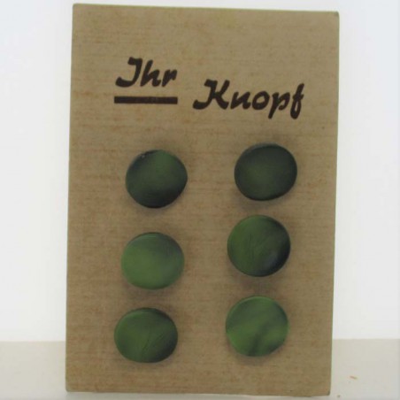 Glasknöpfe 13 mm aufgenäht auf Karton Dekorknöpfe