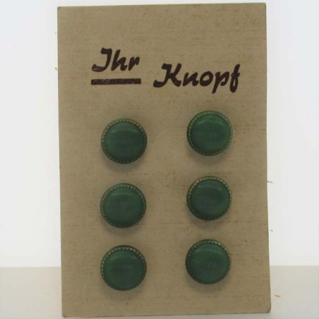 Glasknöpfe 12 mm aufgenäht auf Karton Dekorknöpfe