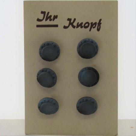 Glasknöpfe 13 mm aufgenäht auf Karton Dekorknöpfe