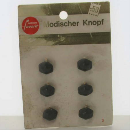 Glasknöpfe 11 mm aufgenäht auf Karton Dekorknöpfe