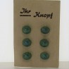 Glasknöpfe 11 mm aufgenäht auf Karton Dekorknöpfe