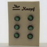 Glasknöpfe 11 mm aufgenäht auf Karton Dekorknöpfe