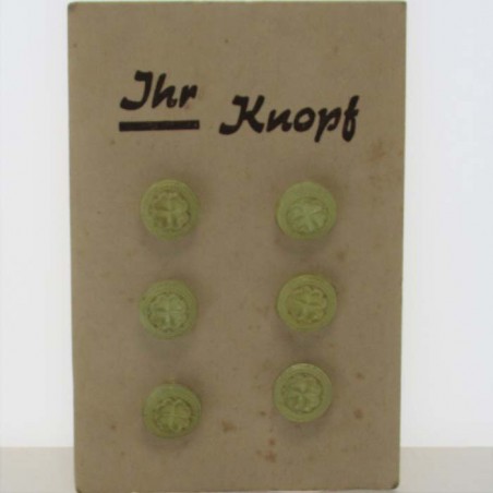 Glasknöpfe 11 mm aufgenäht auf Karton Dekorknöpfe