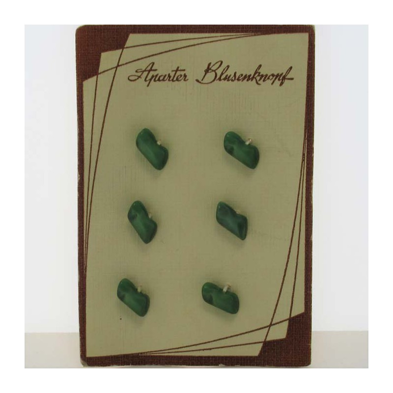 Glasknöpfe 13 mm aufgenäht auf Karton Dekorknöpfe