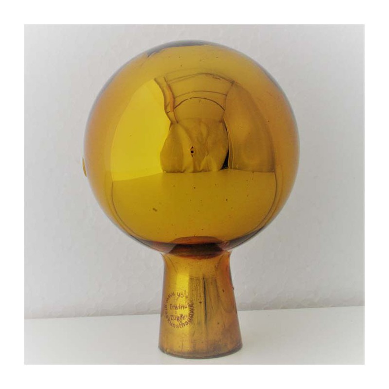 Glas Rosenkugel  8 cm Gartenkugel Gold
