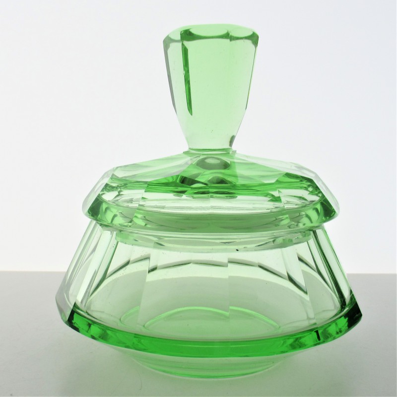 Pressglas Dose 11cm aus Tschechien CZ