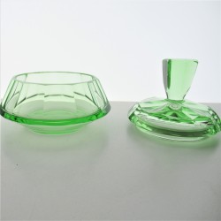 Pressglas Dose 11cm aus Tschechien CZ