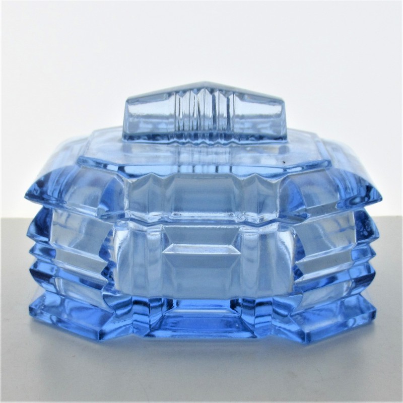 Pressglas Dose 9.5cm aus Tschechien CZ