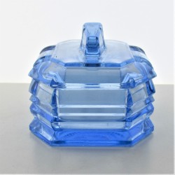 Pressglas Dose 9.5cm aus Tschechien CZ