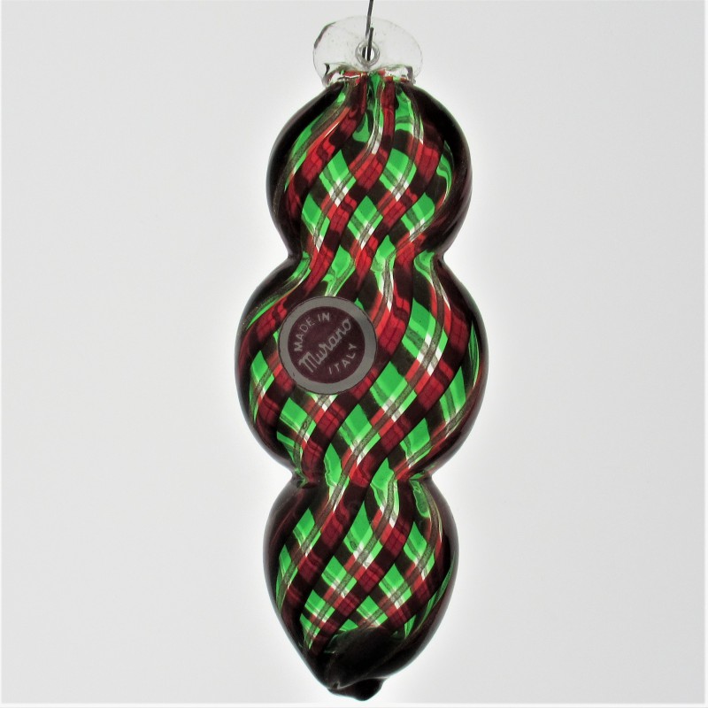 Muranoglas 12.5cm Taler Weihnacht Anhänger