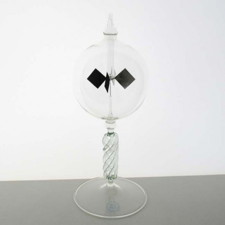 Glas Lichtmühle 200x80mm 70g Kugel klar Glas Fuss geflochten