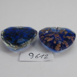 Muranoglas Herz 32 mm grün  zum hängen