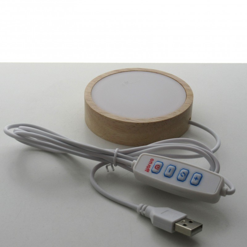 Holz LED Licht Sockel20 x 100 mm 5v weiss + warmweiss 1Meter Kabel mit Schalter LED-Licht,