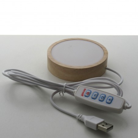 Holz LED Licht Sockel20 x 100 mm 5v weiss + warmweiss 1Meter Kabel mit Schalter LED-Licht,