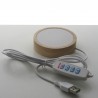 Holz LED Licht Sockel20 x 100 mm 5v weiss + warmweiss 1Meter Kabel mit Schalter LED-Licht,
