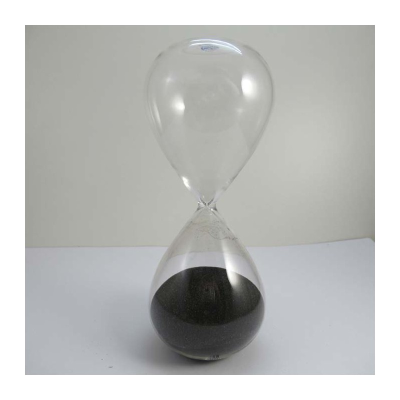 Glas-Sanduhr 45 Min. 20 cm Schwarz,