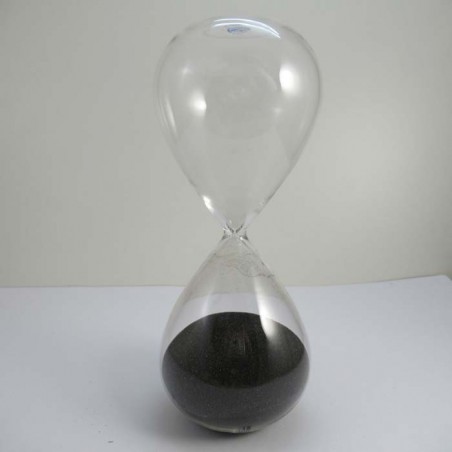 Glas-Sanduhr 45 Min. 20 cm Schwarz,