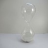 Glas-Sanduhr 45 Min. 20 cm Weiss, Glas Sand