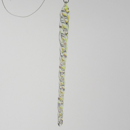 Glas Eiszapfen 16cm klar AB, zum hängen