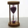 Sanduhr 5 min 95 mm Glas in Holzgestell Buche Natur,