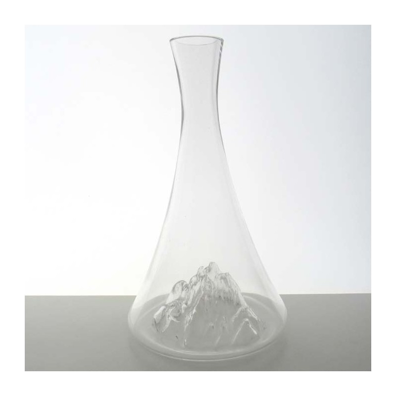 Glas Karaffe -1.3 l 34cm Berg Glas klar Borosilikatglas