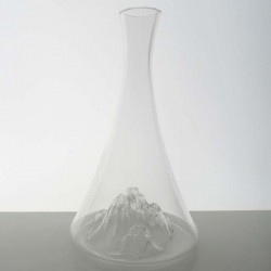 Glas Karaffe -1.3 l 34cm Berg Glas klar Borosilikatglas