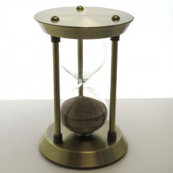 Sanduhren -15 min. 23 cm zum selber füllen mit eigenem Sand im Metalgestell