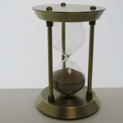 Sanduhren -15 min. 23 cm zum selber füllen mit eigenem Sand im Metalgestell