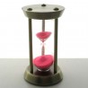 Sanduhr 8 min12 cm Rosa, im Metallgestell