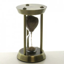 Sanduhren -1min. 12 cm zum selber füllen mit eigenem Sand im Metallgestell