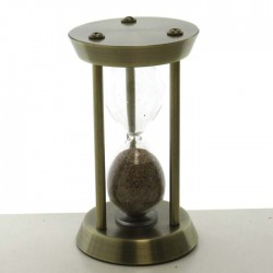 Sanduhren -1min. 12 cm zum selber füllen mit eigenem Sand im Metallgestell